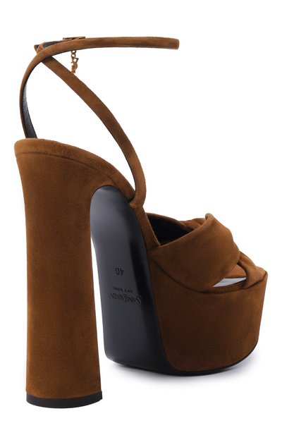 Замшевые босоножки franciane SAINT LAURENT, арт. 869730/27D00, фото 5
