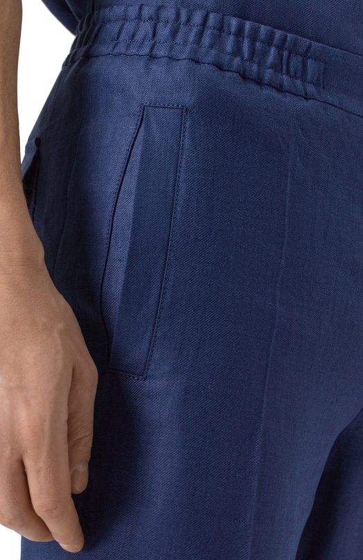 Льняные шорты Corneliani 254593-2514108 Синий  254593-2514108 Фото 5