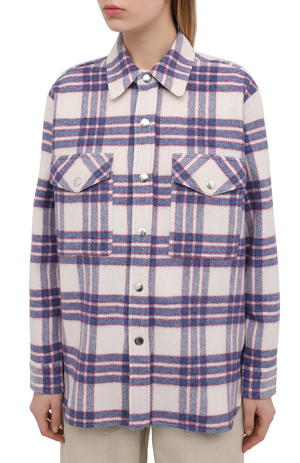 Шерстяная куртка ISABEL MARANT ETOILE синего цвета по цене 45150 руб., арт. MA0953-21P064E/FAX0NLI, фото 3 Шерстяная куртка ISABEL MARANT ETOILE, арт. MA0953-21P064E/FAX0NLI, фото 3
