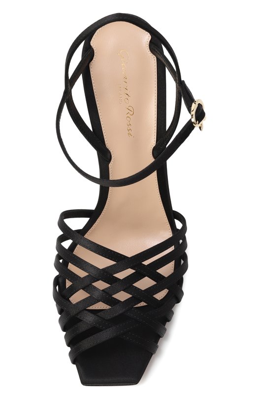 Атласные босоножки Kerry 95 Gianvito Rossi G32629.95RIC.CRENER0 Чёрный  G32629.95RIC.CRENER0 Фото 6