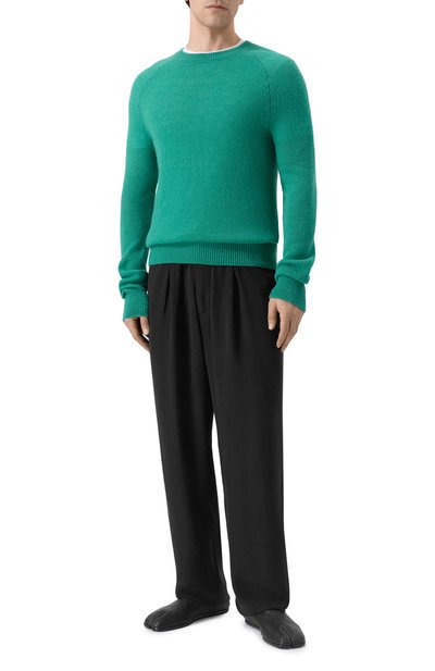 Свитер DRIES VAN NOTEN зеленого цвета по цене 64850 руб., арт. 021231/3723, фото 2 Свитер DRIES VAN NOTEN, арт. 021231/3723, фото 2