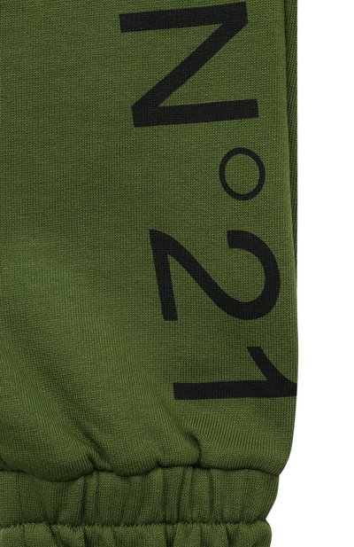 Хлопковые джоггеры N21 хаки цвета по цене 13300 руб., арт. N21615/N0154, фото 3 Хлопковые джоггеры N21, арт. N21615/N0154, фото 3