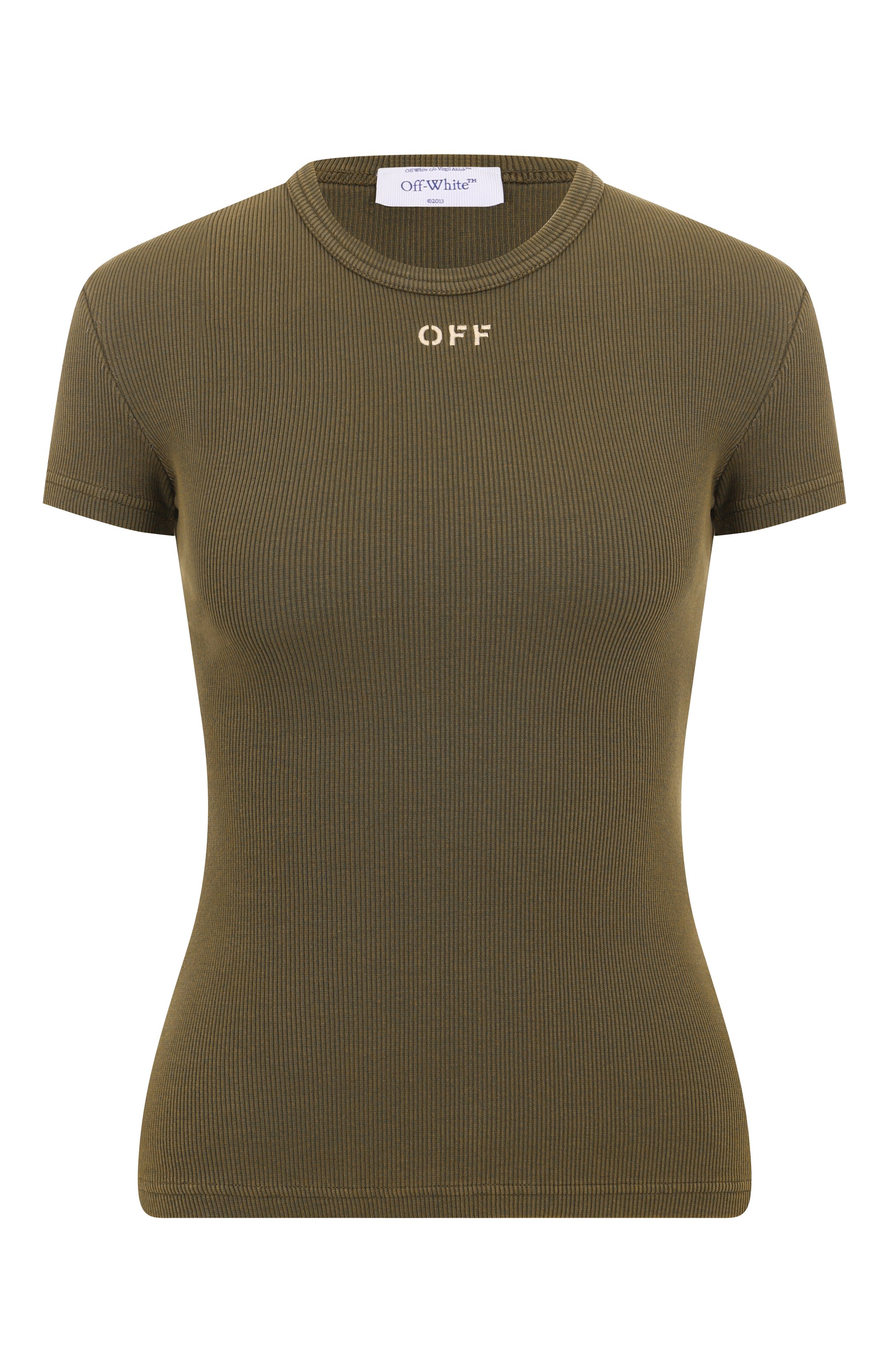 Хлопковая футболка OFF-WHITE, арт. 0WAA065S25JER001, фото 1