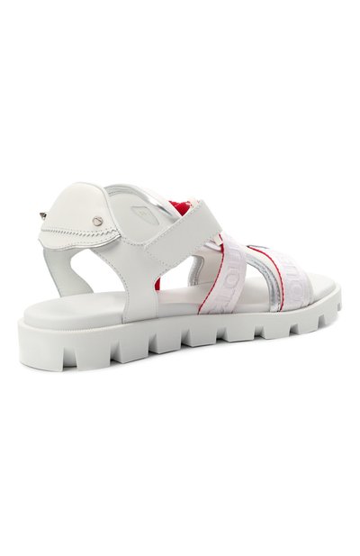 Комбинированные сандалии velcrissimo CHRISTIAN LOUBOUTIN, арт. 3210608/VELCRISSIM0 FLAT, фото 4