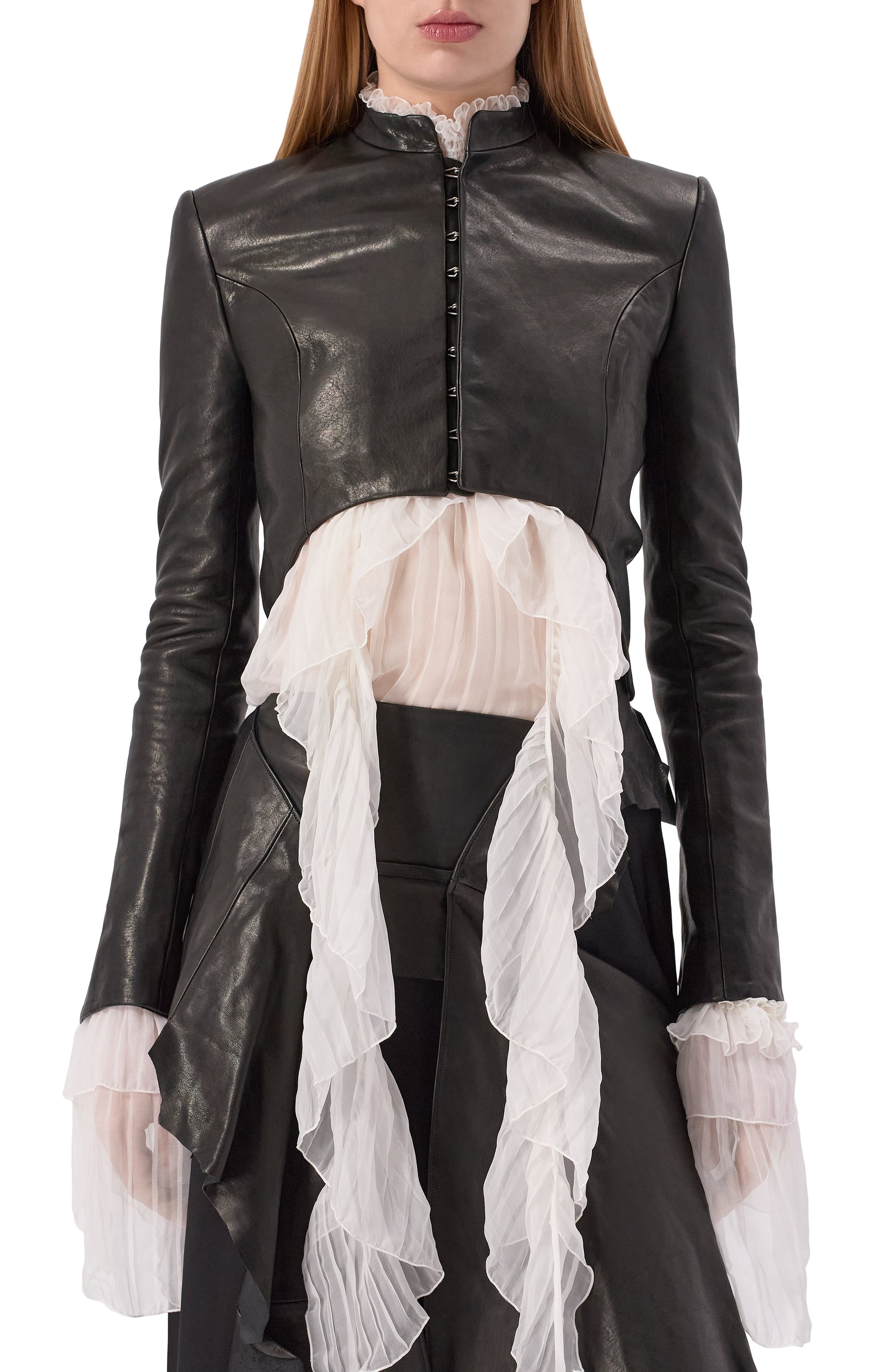 Кожаная куртка ANN DEMEULEMEESTER, арт. B0013410/LT137, фото 3