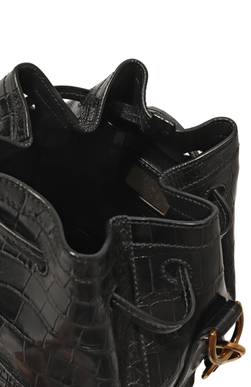 Сумка ricky из кожи крокодила RALPH LAUREN черного цвета по цене 1855000 руб., арт. 69H/ITJ47/FTJ47, фото 5 Сумка ricky из кожи крокодила RALPH LAUREN, арт. 69H/ITJ47/FTJ47, фото 5