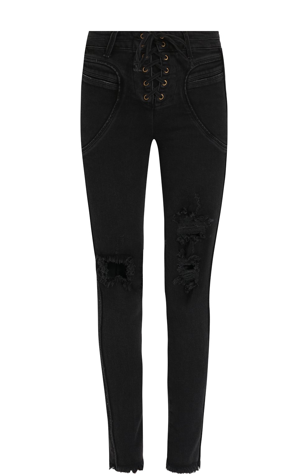 Джинсы с завышенной талией и шнуровкой ICONS OF CALIFORNIA, арт. 7028-VALHALLA SKN SEAM, фото 1