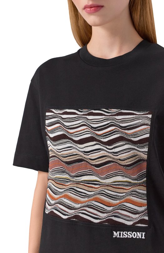 Хлопковая футболка Missoni DS25WL06/BJ00PJ Чёрный  DS25WL06/BJ00PJ Фото 5
