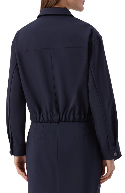 Бомбер из шерсти и вискозы 12 STOREEZ 136850 Синий  136850 Фото 4