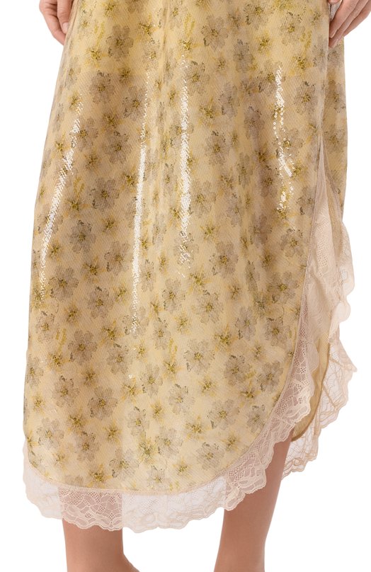 Платье с отделкой пайетками Zadig and Voltaire WWDR02671 Жёлтый  WWDR02671 Фото 4