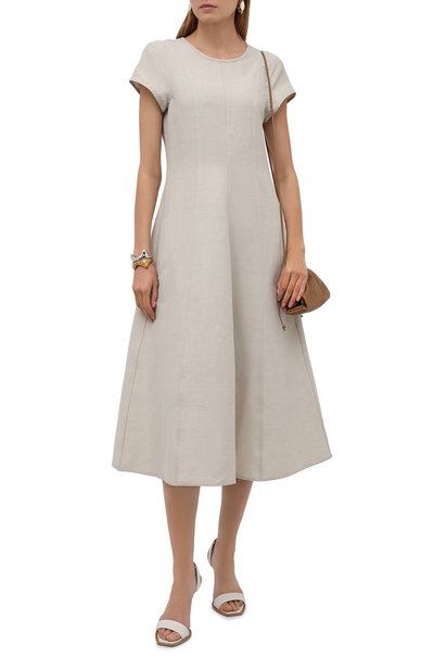 Платье изо льна и вискозы TOTEME, арт. 213-653-723, фото 2