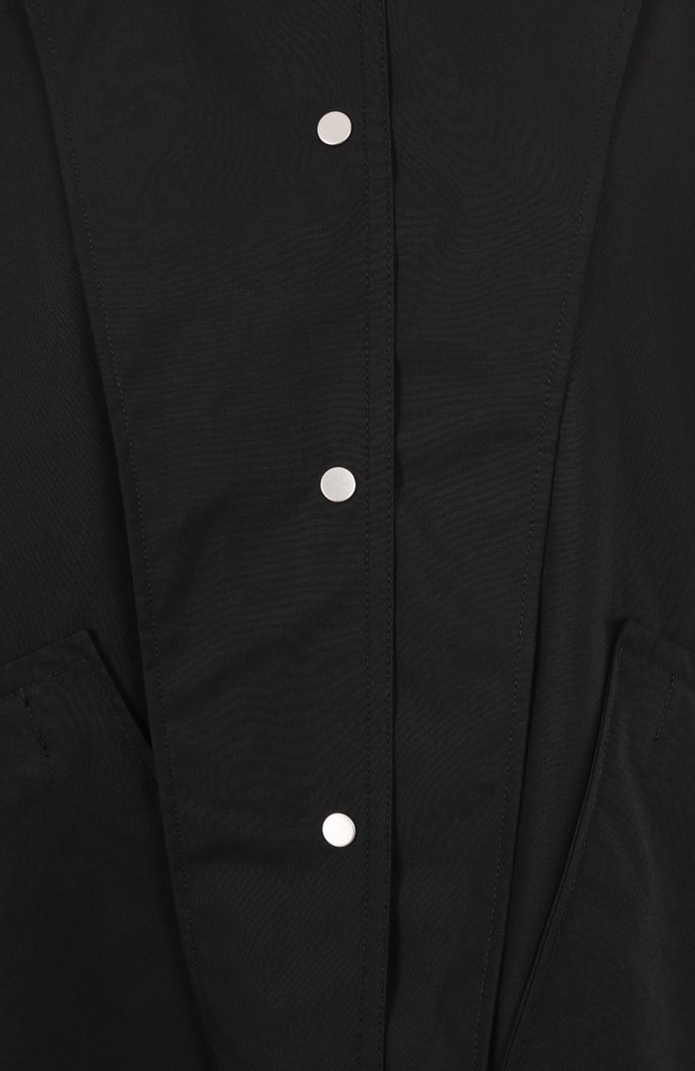 Женская хлопковая куртка JIL SANDER черного цвета, арт. J04AM0001-J45026 | Фото 6 (Материал внешний: Хлопок; Рукава: Длинные; Длина (верхняя одежда): Короткие; Кросс-КТ: Куртка, Легкие; Стили: Минимализм)
