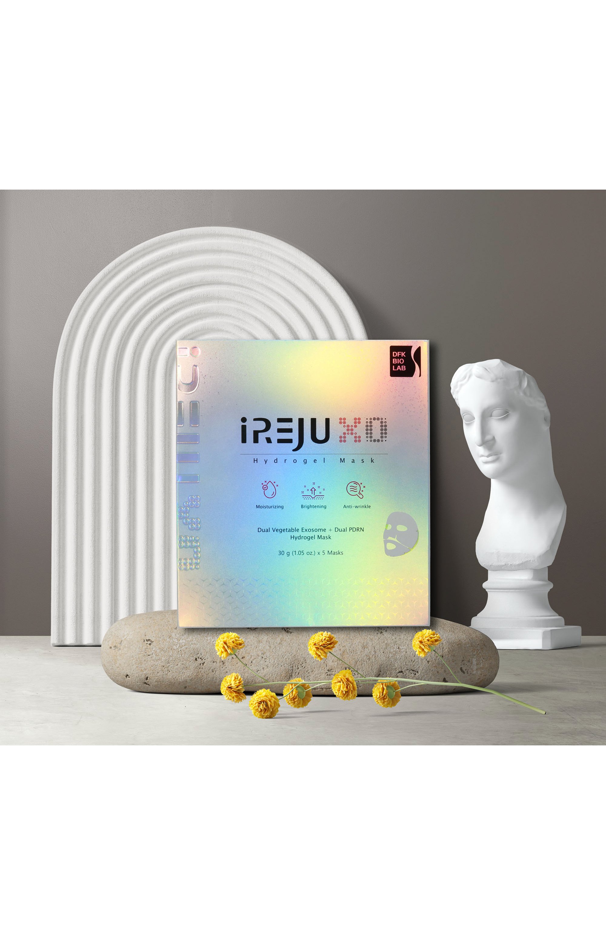 Ревитализирующая гидрогелевая маска с экзосомами и pdrn (5x30g) IREJU XO, арт. 8800188200238, фото 5