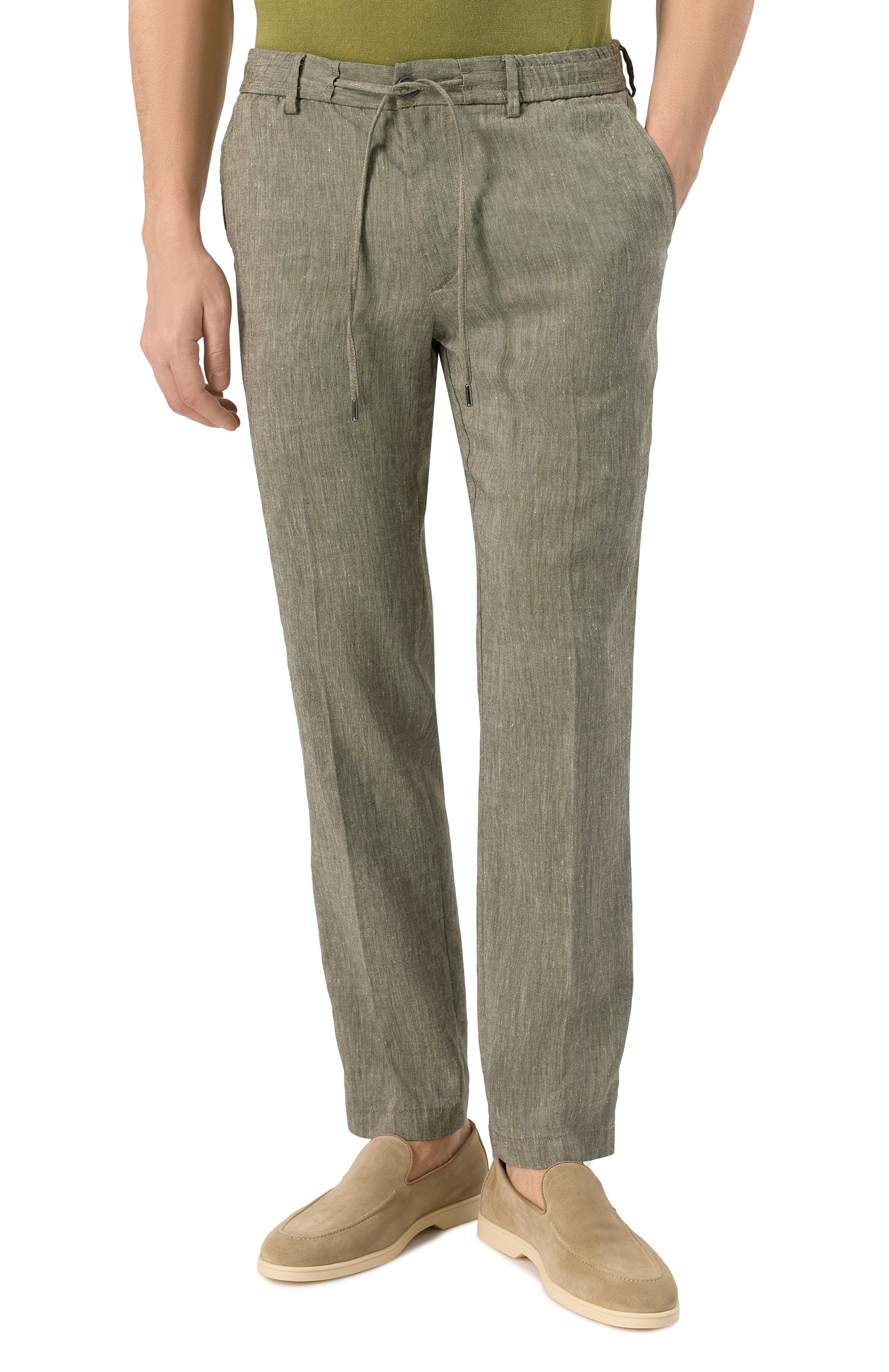 Брюки изо льна и вискозы BOSS, арт. 50540480, фото 3