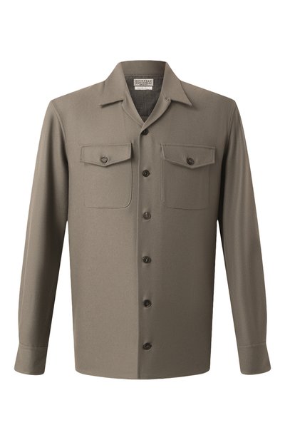 Мужская шерстяная куртка-рубашка BRUNELLO CUCINELLI, арт. M038P0710