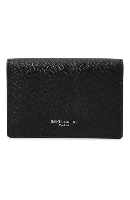 Мужской кожаный футляр для кредитных карт SAINT LAURENT черного цвета, арт. 469338/BTY7N | Фото 1 (Материал: Натуральная кожа)