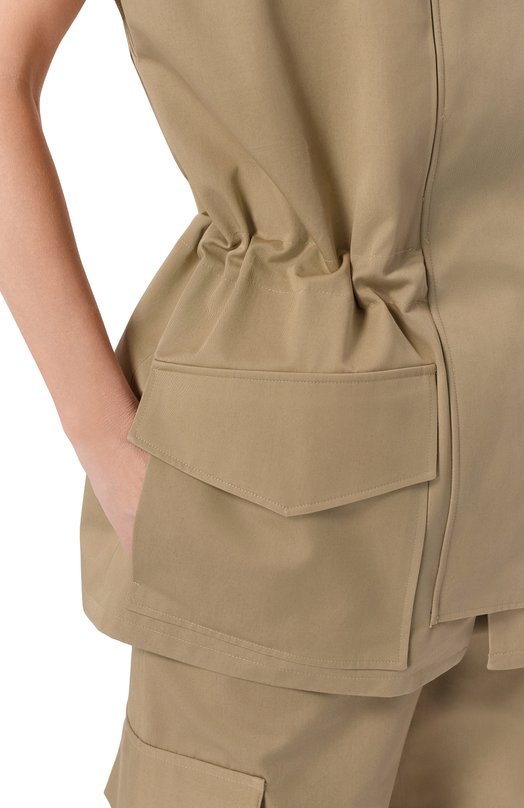 Хлопковый жилет Iro WP07IZIEL Бежевый  WP07IZIEL Фото 5