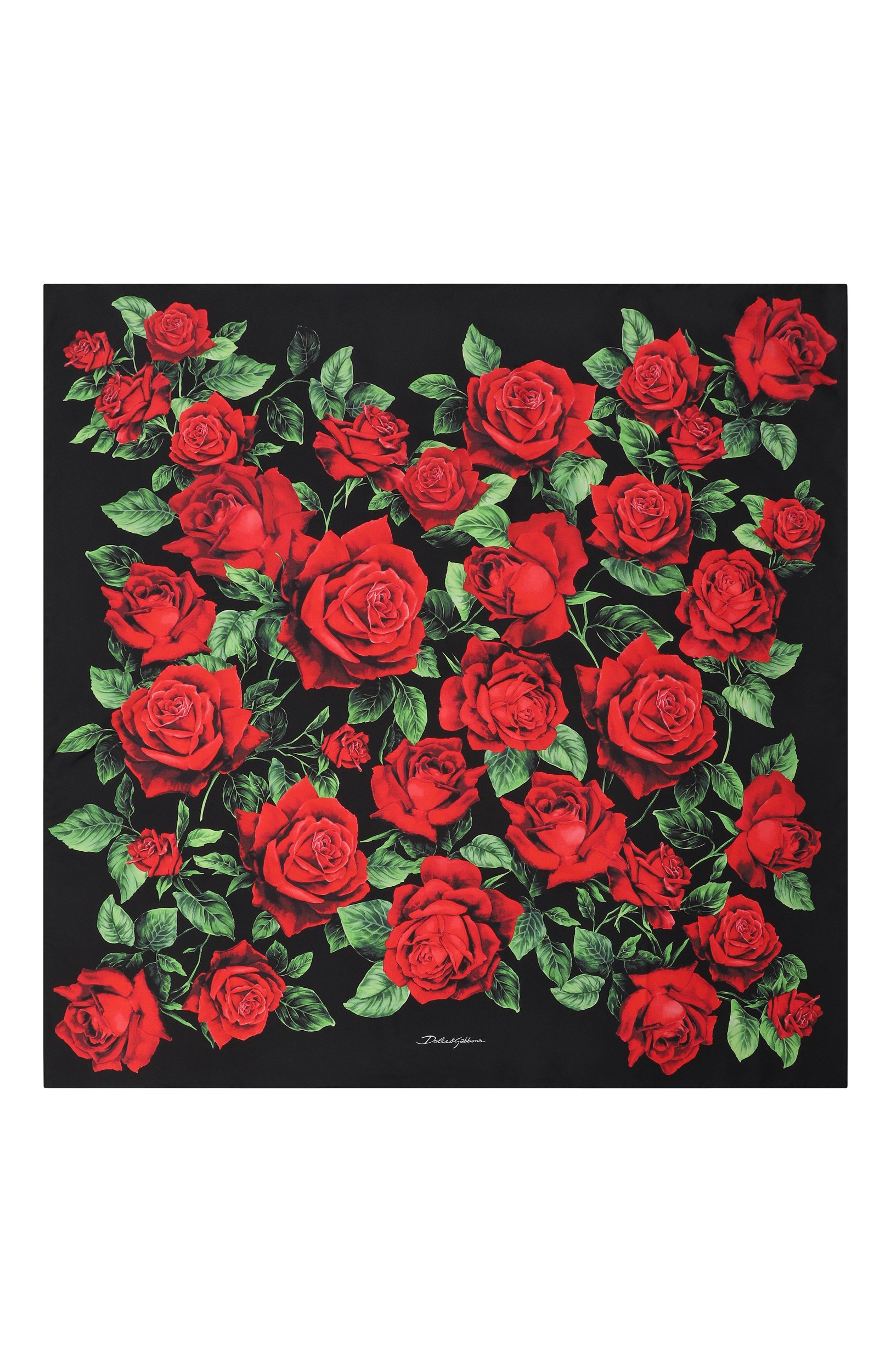 Шелковый платок DOLCE & GABBANA черного цвета по цене 69950 руб., арт. FN090R/GDDW3, фото 4 Шелковый платок DOLCE & GABBANA, арт. FN090R/GDDW3, фото 4