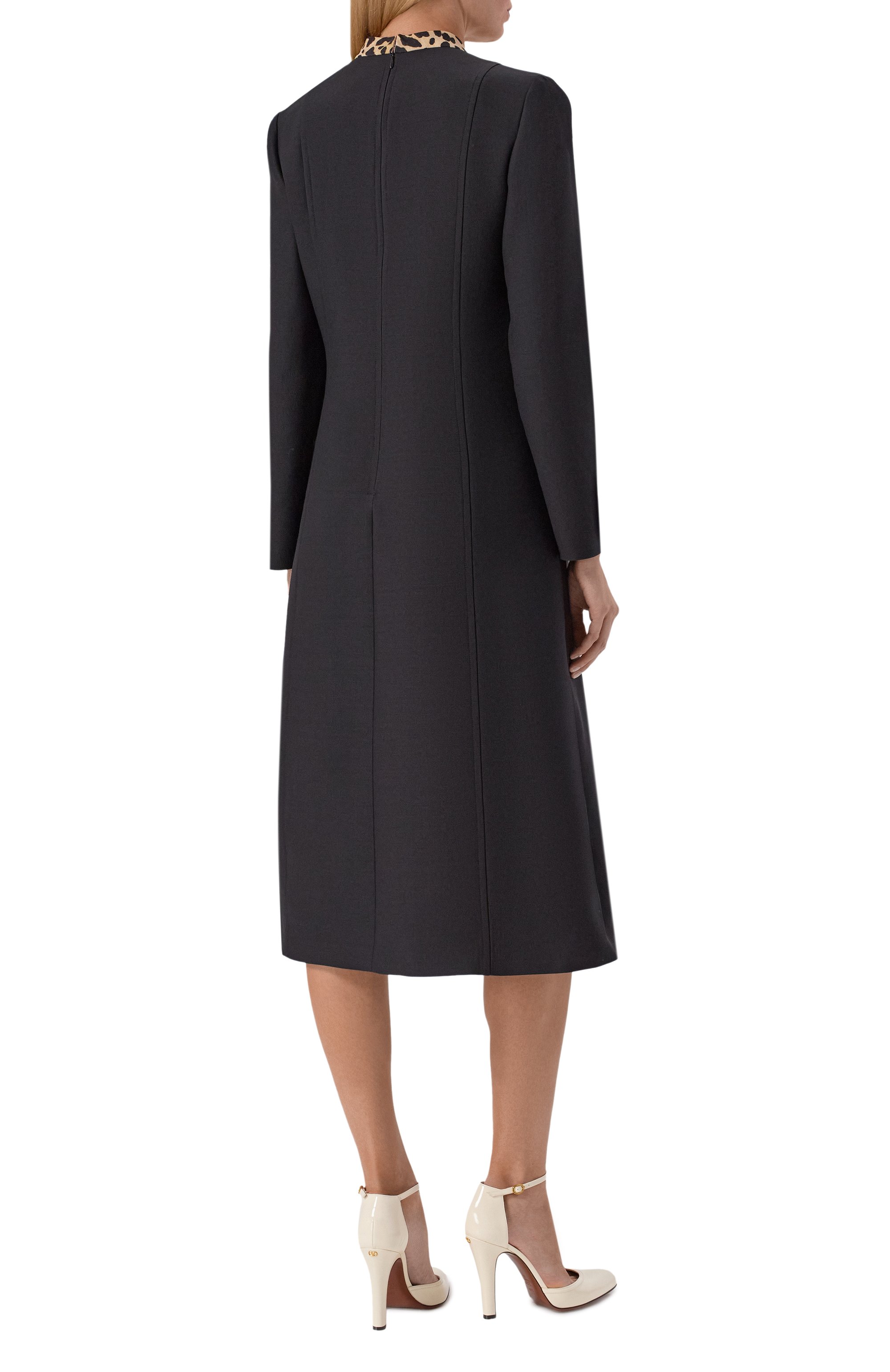 Платье из шерсти и шелка VALENTINO черного цвета по цене 642500 руб., арт. 7B3VADV51CF, фото 4 Платье из шерсти и шелка VALENTINO, арт. 7B3VADV51CF, фото 4