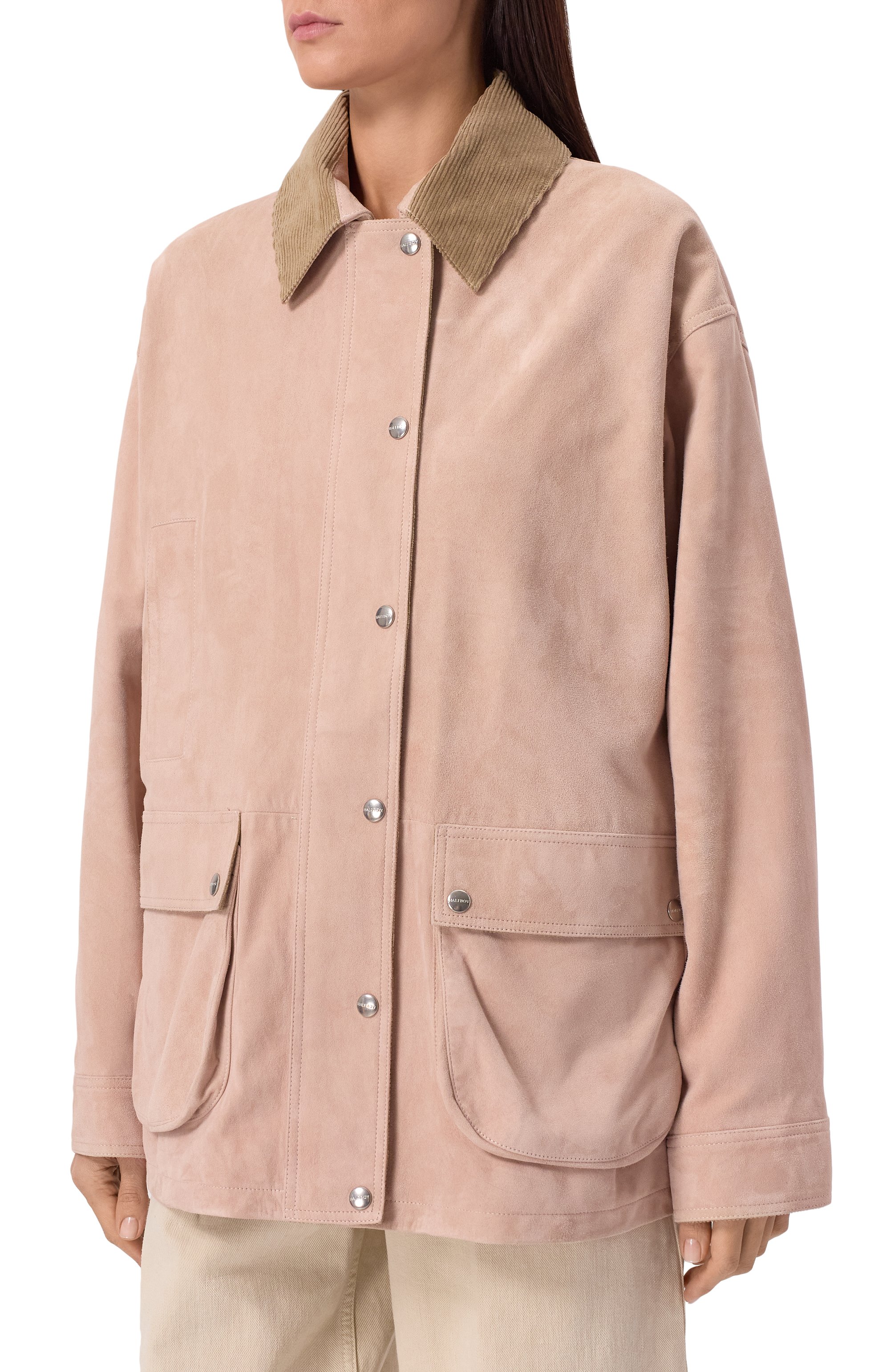 Замшевая куртка HALFBOY розового цвета по цене 209500 руб., арт. HS251WL017, фото 3 Замшевая куртка HALFBOY, арт. HS251WL017, фото 3