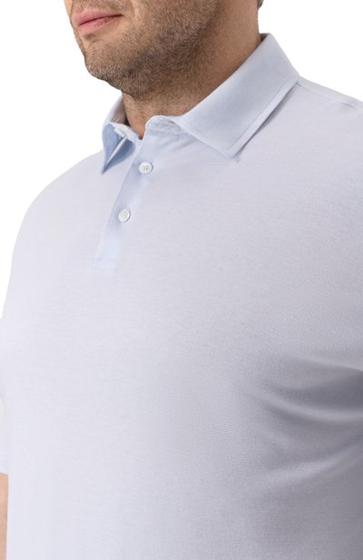 Поло из хлопка и лиоцелла PAUL&SHARK, арт. 26411253_001, фото 5