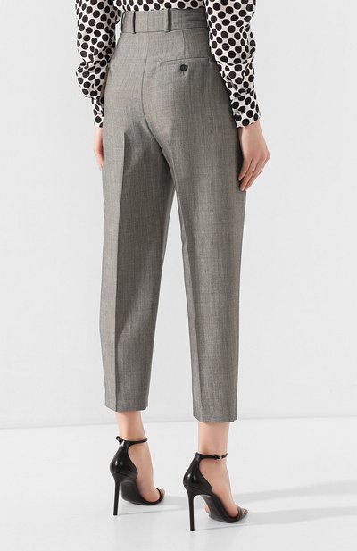 Шерстяные брюки ALEXANDER MCQUEEN черно-белого цвета по цене 94950 руб., арт. 621533/QJABD, фото 4 Шерстяные брюки ALEXANDER MCQUEEN, арт. 621533/QJABD, фото 4