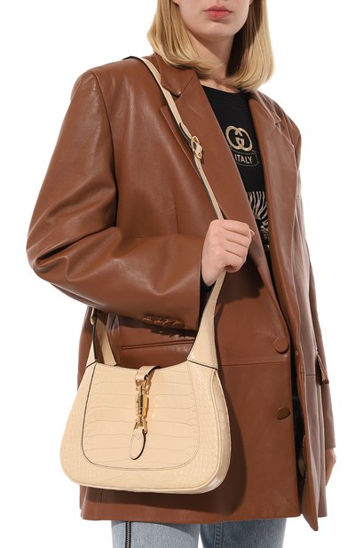 Сумка jackie 1961 small из кожи аллигатора GUCCI бежевого цвета по цене 2520000 руб., арт. 636709 EV40G, фото 2 Сумка jackie 1961 small из кожи аллигатора GUCCI, арт. 636709 EV40G, фото 2