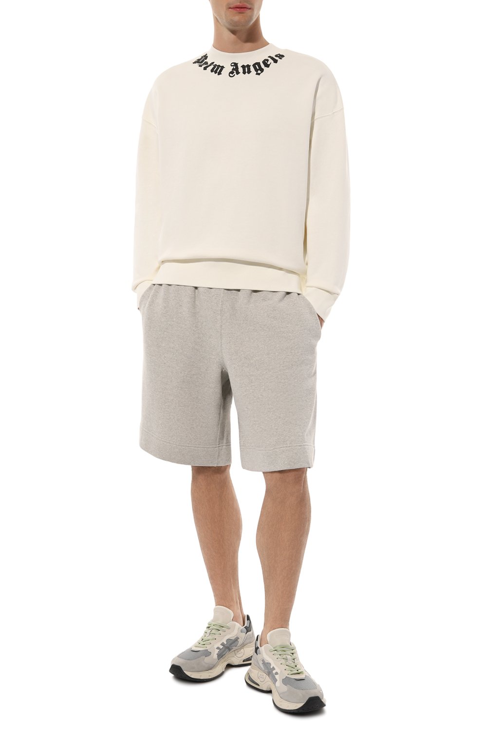 Хлопковый свитшот PALM ANGELS белого цвета по цене 36850 руб., арт. PMBA026F24FLE009, фото 2 Хлопковый свитшот PALM ANGELS, арт. PMBA026F24FLE009, фото 2