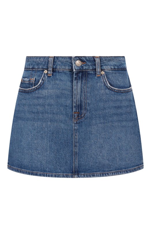 Джинсовая юбка Milly 7 For All Mankind 7UJ70C65/MILLY SKIRT Синий 7UJ70C65/MILLY SKIRT