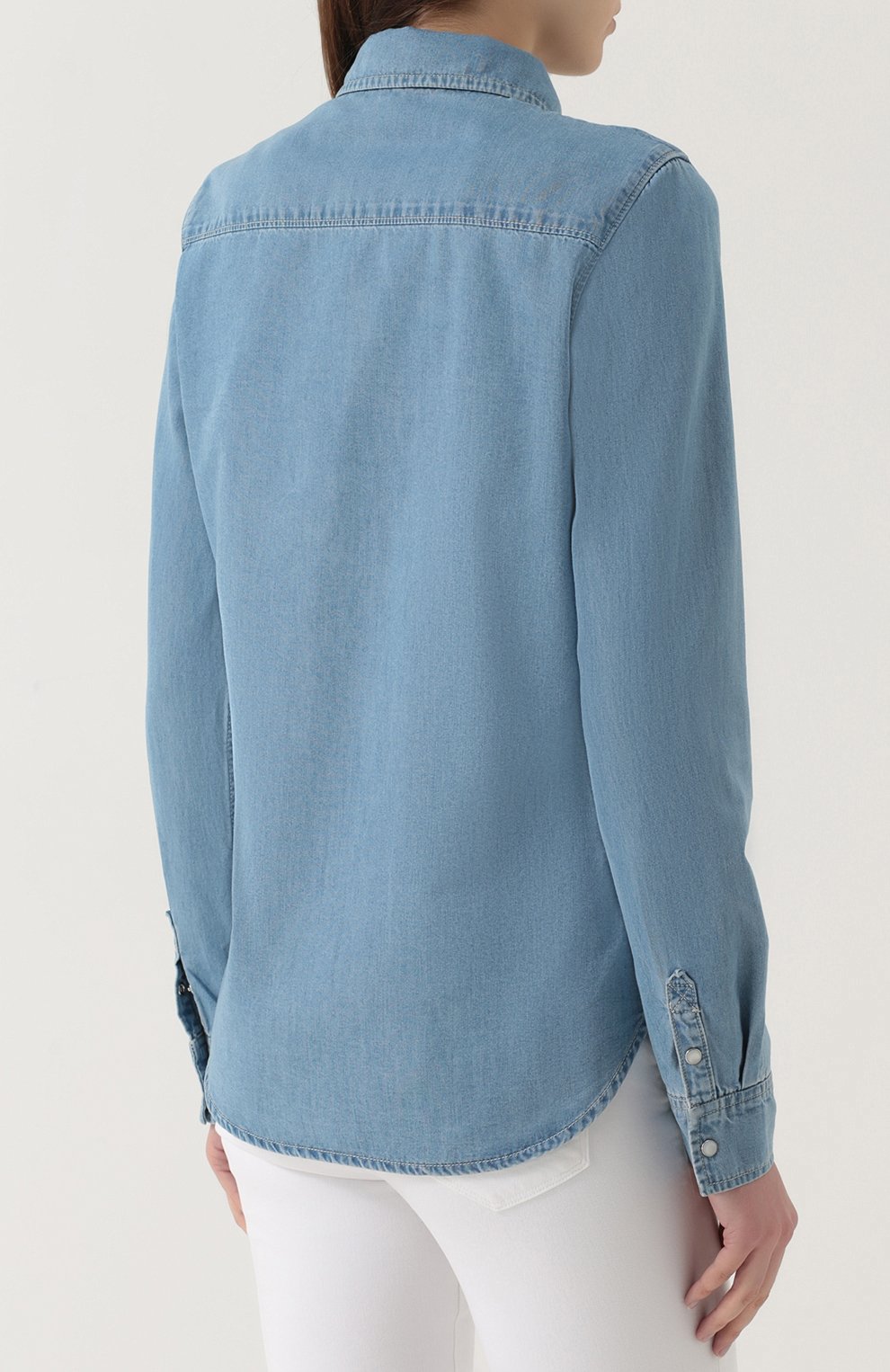 Джинсовая блуза прямого кроя с накладными карманами PAIGE, арт. 3630B65-2355, фото 4