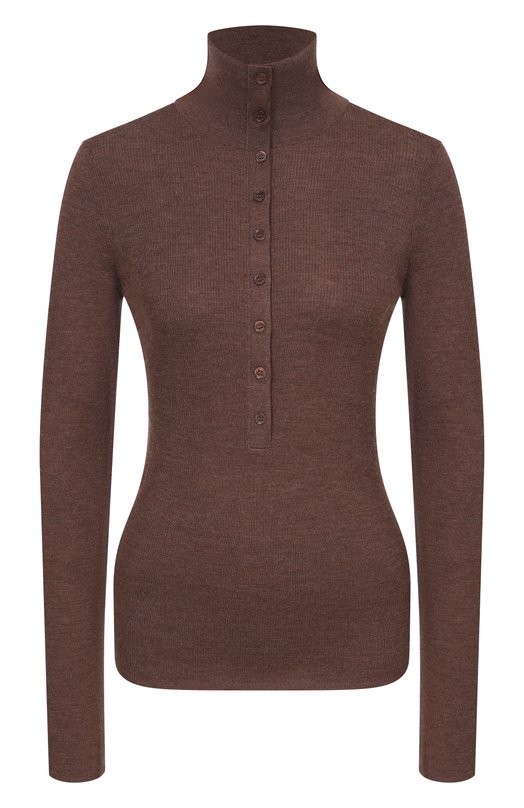 Пуловер из шерсти и шелка 12 STOREEZ 135429 Коричневый 135429