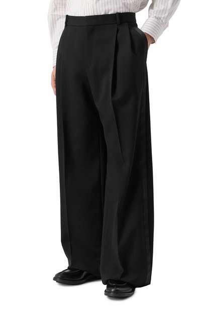 Шерстяные брюки SAINT LAURENT черного цвета по цене 231000 руб., арт. 805914/Y7E63, фото 3 Шерстяные брюки SAINT LAURENT, арт. 805914/Y7E63, фото 3