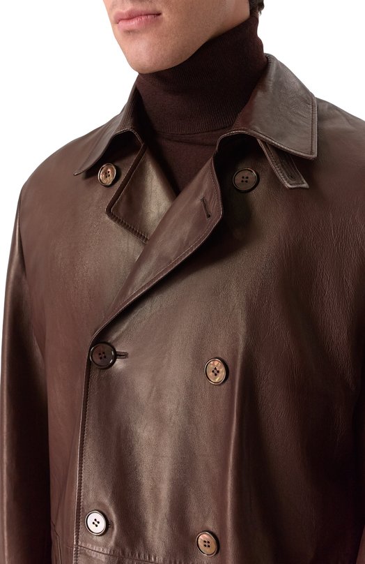 Кожаный плащ MVST ZEKB-ES4365/Z2764-1 Коричневый  ZEKB-ES4365/Z2764-1 Фото 5