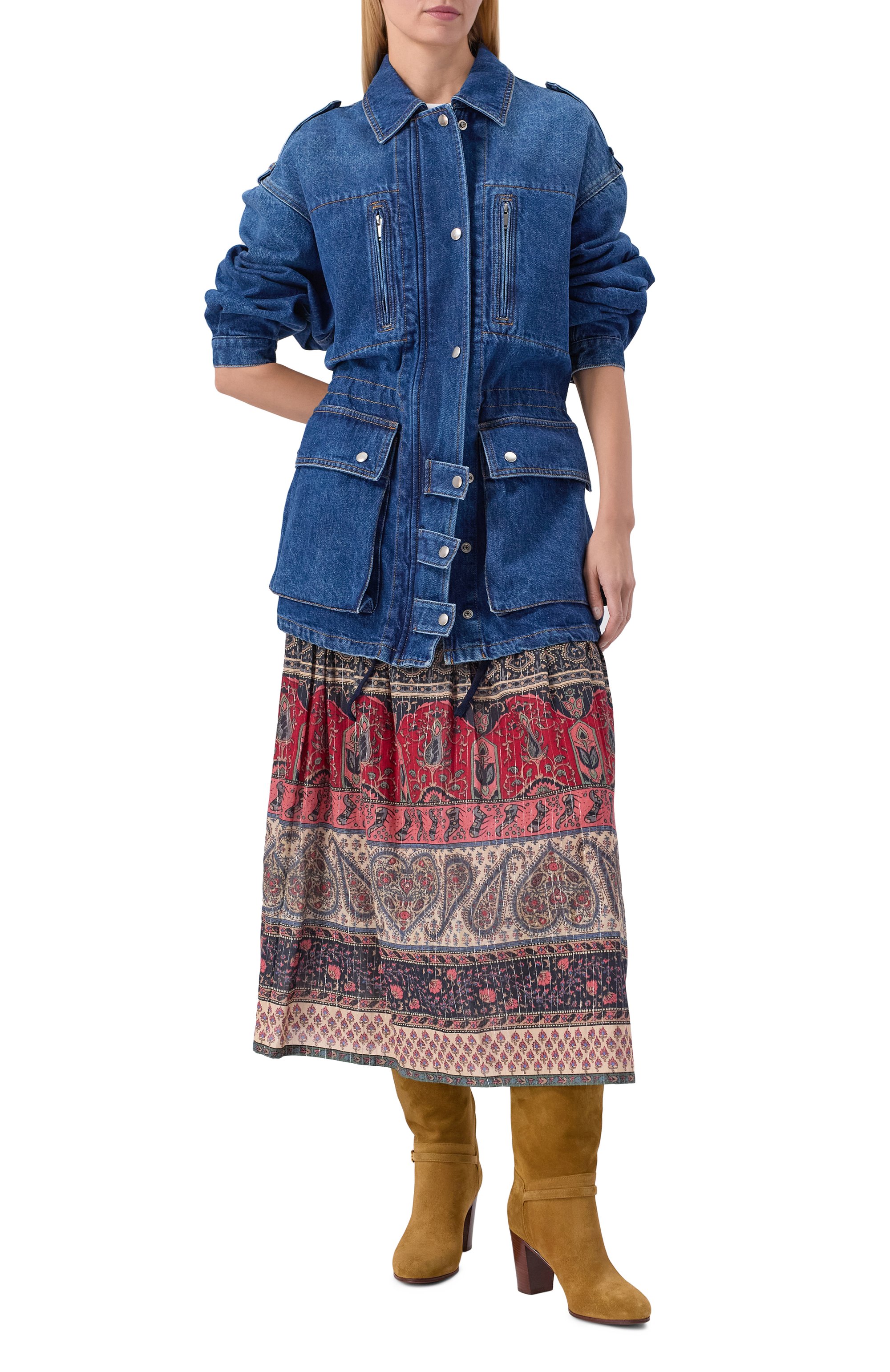 Хлопковая юбка VALENTINO, арт. 6B0RAD57/992, фото 2