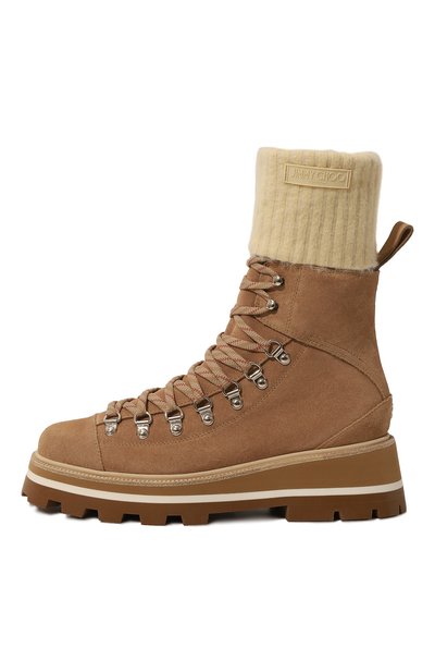 Замшевые хайкеры chike JIMMY CHOO бежевого цвета по цене 117000 руб., арт. CHIKE FLAT/AFK, фото 4 Замшевые хайкеры chike JIMMY CHOO, арт. CHIKE FLAT/AFK, фото 4