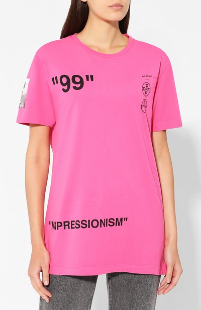 Хлопковая футболка OFF-WHITE, арт. 0MAA027R191850112888/W, фото 3