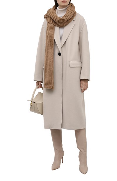 Кашемировый шарф maglia inglese LORO PIANA бежевого цвета по цене 105500 руб., арт. FAL4841, фото 2 Кашемировый шарф maglia inglese LORO PIANA, арт. FAL4841, фото 2