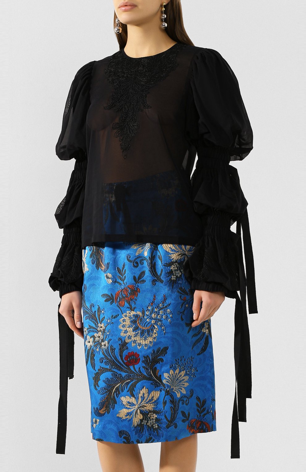 Хлопковая блузка DRIES VAN NOTEN, арт. 201-18607-9108, фото 3