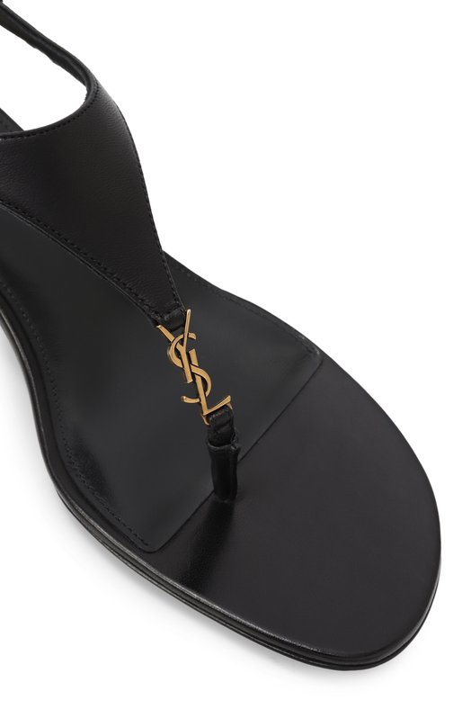 Кожаные босоножки Cassandra Saint Laurent 825275/AADF1 Чёрный  825275/AADF1 Фото 7