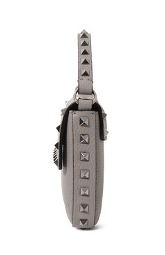 Женская сумка rockstud small VALENTINO светло-серого цвета, арт. 5W0P0W07/FID | Фото 4 (Материал: Натуральная кожа; Материал сплава: Проставлено; Драгоценные камни: Проставлено; Размер: small; Ремень/цепочка: На ремешке)