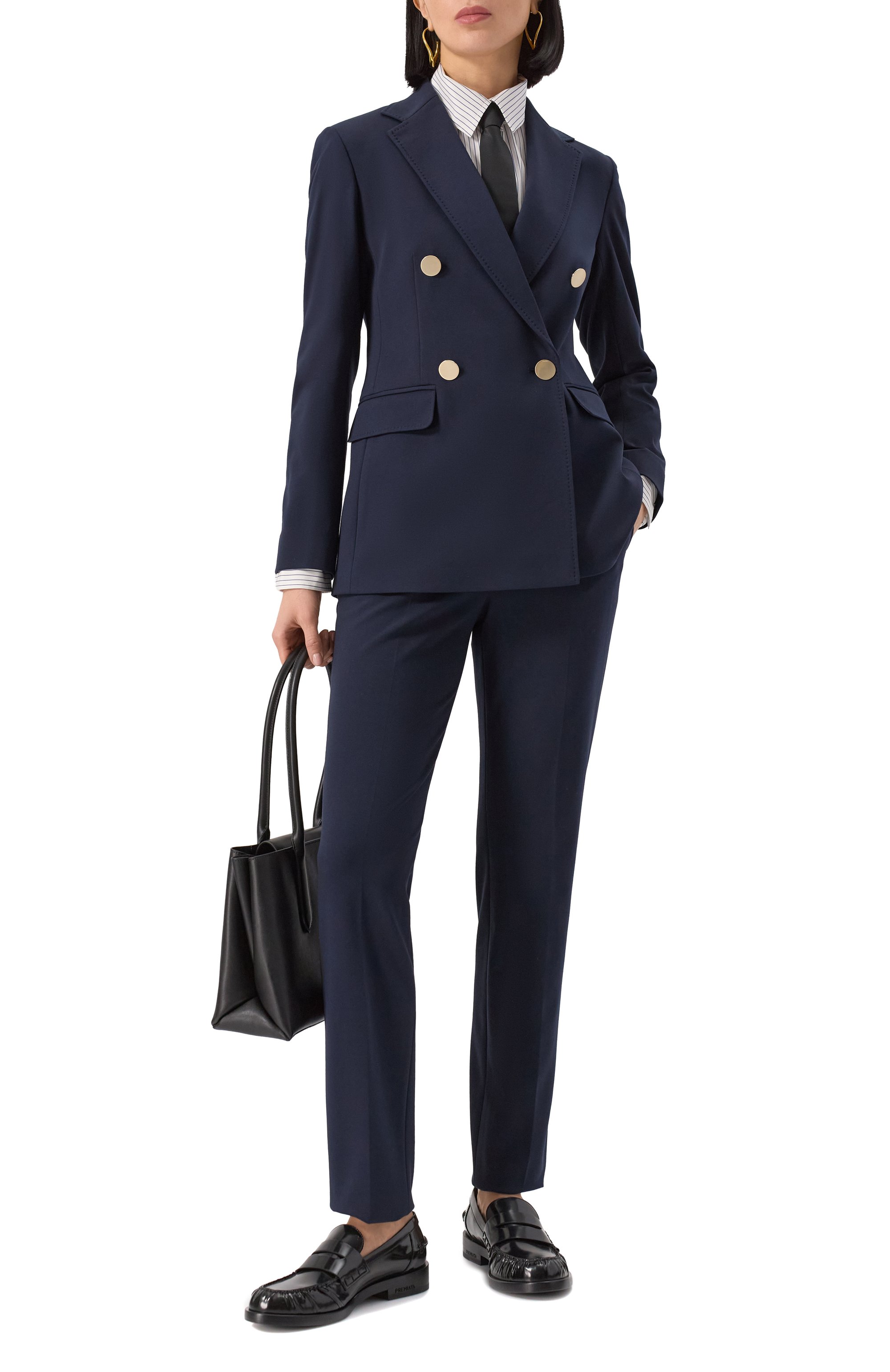 Жакет MAX MARA STUDIO синего цвета по цене 64950 руб., арт. LERICI, фото 2 Жакет MAX MARA STUDIO, арт. LERICI, фото 2