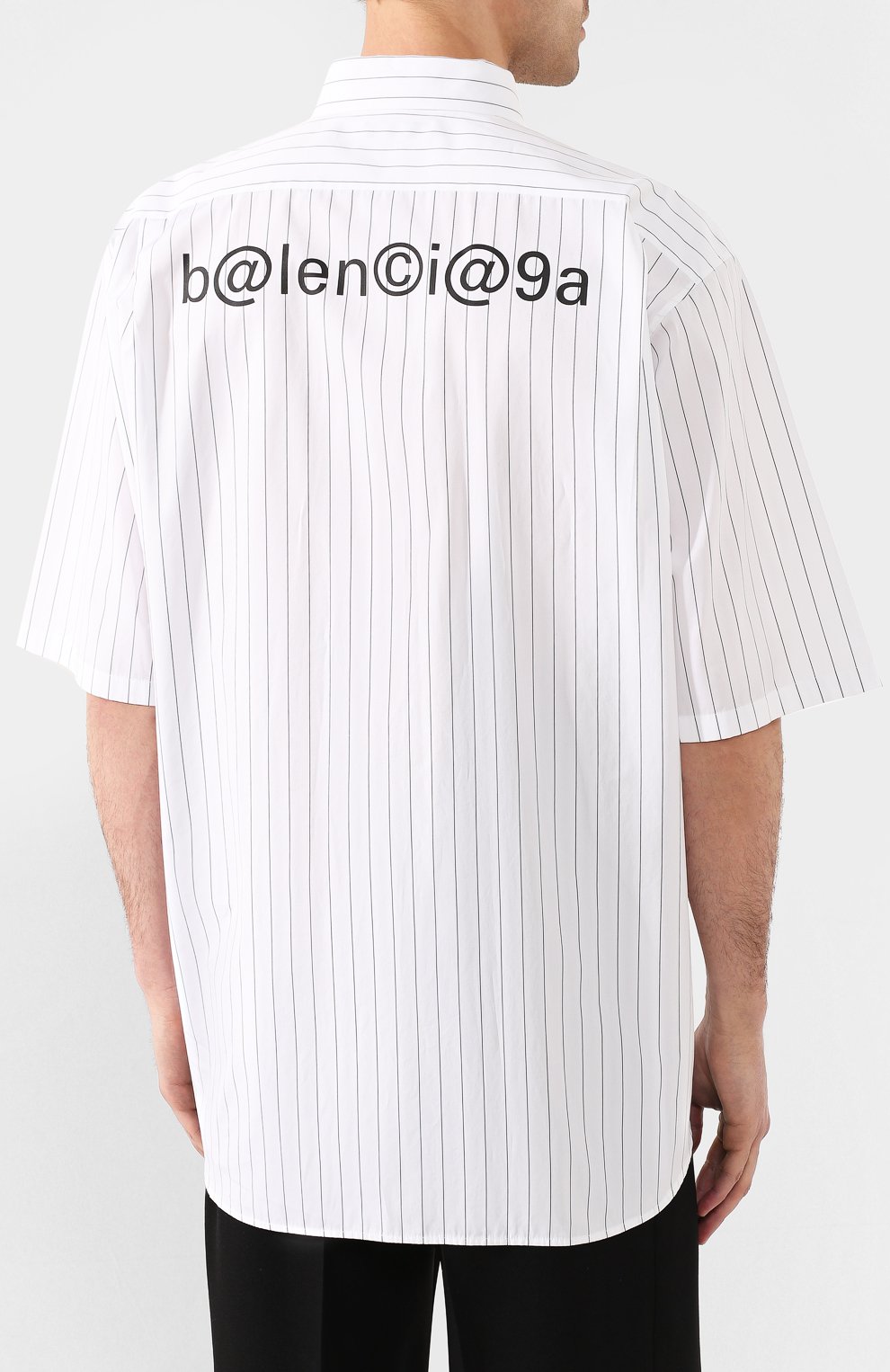 Хлопковая рубашка BALENCIAGA белого цвета по цене 49950 руб., арт. 621912/TIM35, фото 4 Хлопковая рубашка BALENCIAGA, арт. 621912/TIM35, фото 4