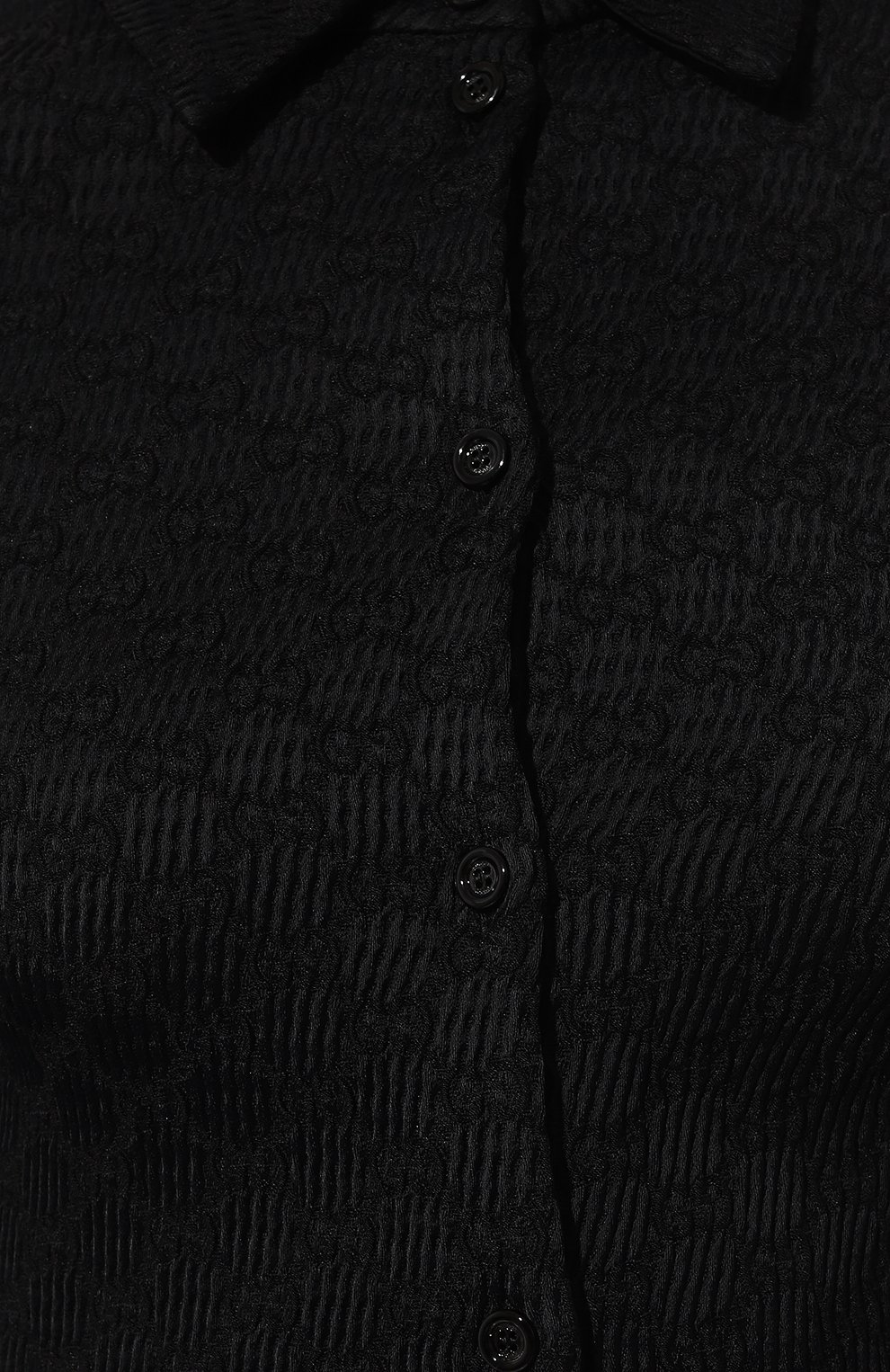 Рубашка из вискозы GUCCI черного цвета по цене 176500 руб., арт. 771806/ZAPF8, фото 5 Рубашка из вискозы GUCCI, арт. 771806/ZAPF8, фото 5