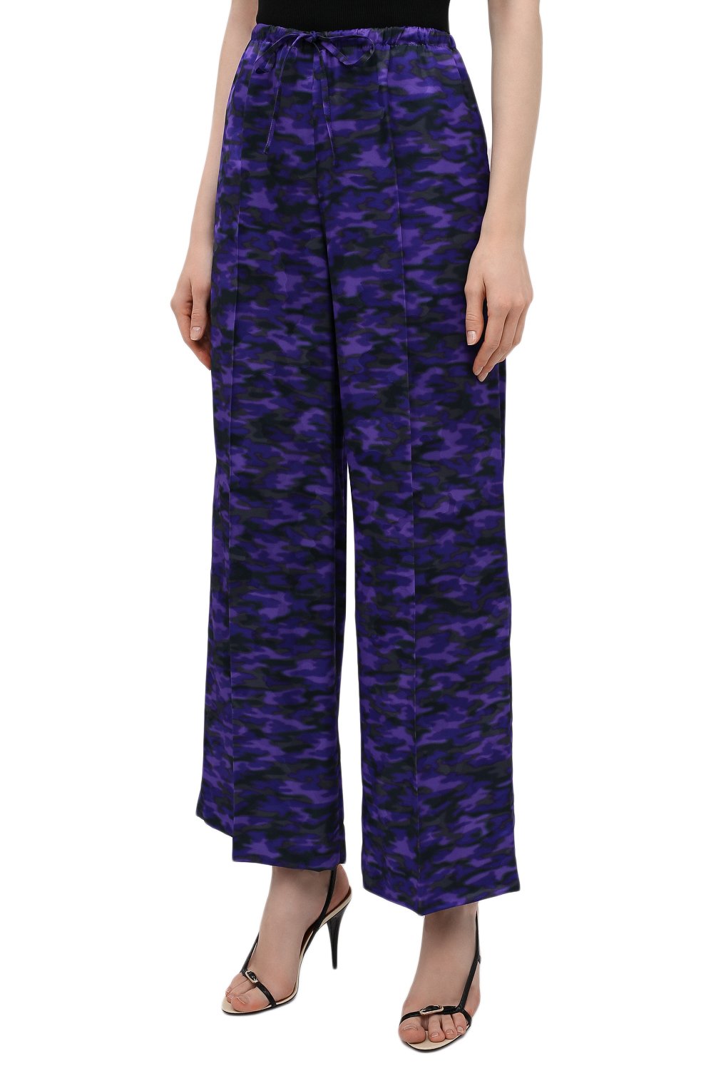 Брюки из вискозы DRIES VAN NOTEN фиолетового цвета по цене 64800 руб., арт. 221-030966-4043, фото 3 Брюки из вискозы DRIES VAN NOTEN, арт. 221-030966-4043, фото 3
