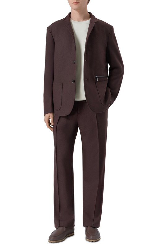 Шерстяные брюки 12 STOREEZ 134133 Коричневый  134133 Фото 2