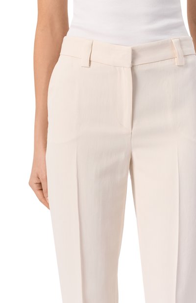 Брюки из вискозы и льна ANTONELLI FIRENZE кремового цвета по цене 59950 руб., арт. M8264N/973, фото 5 Брюки из вискозы и льна ANTONELLI FIRENZE, арт. M8264N/973, фото 5