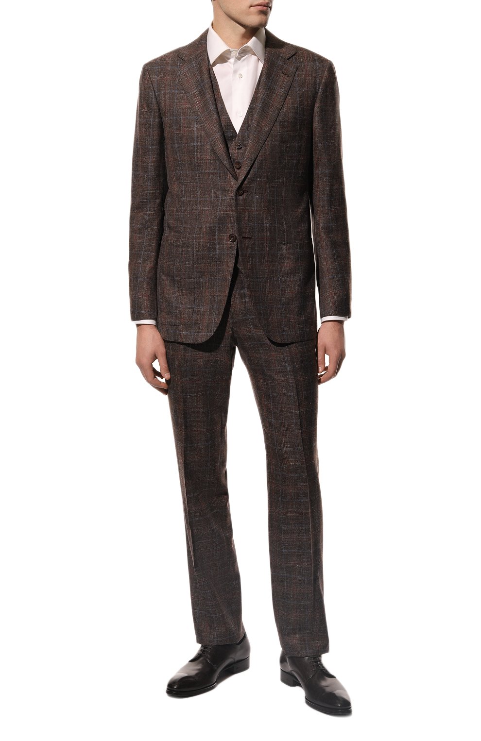 Костюм-тройка из кашемира и льна KITON, арт. UAGL81K06P32, фото 1