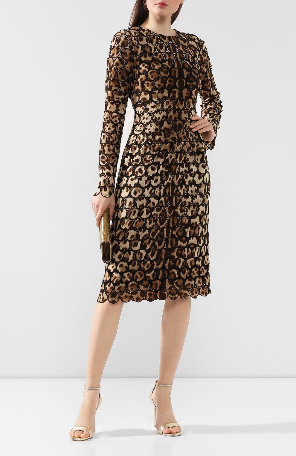 Платье из смеси шелка и вискозы DOLCE & GABBANA, арт. F6F4KZ/FGMGI, фото 2