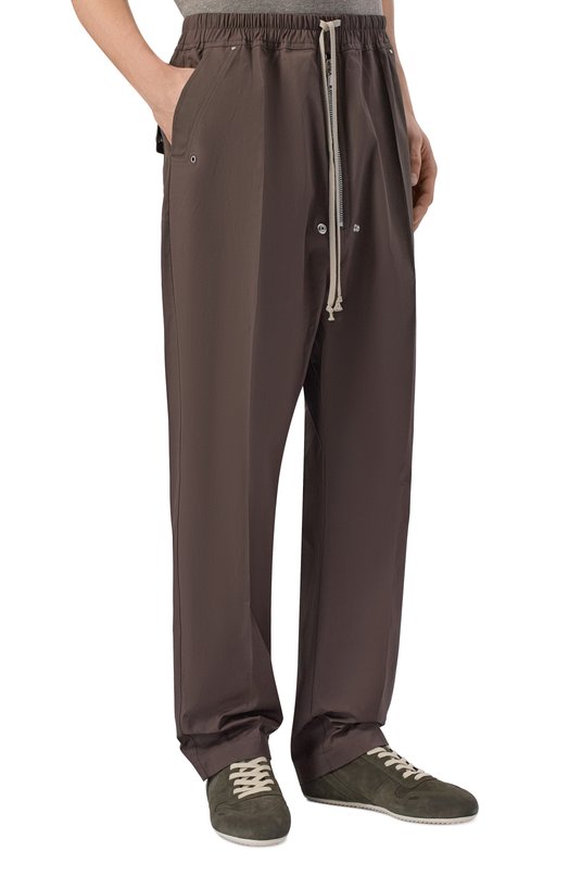 Хлопковые брюки Rick Owens RU01F2361/TE Коричневый  RU01F2361/TE Фото 3