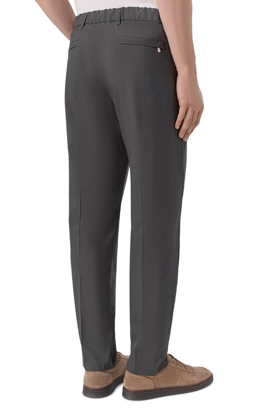 Брюки из шерсти и шелка Marco Pescarolo STRIKE/5314 Серый  STRIKE/5314 Фото 4